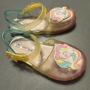 Cat & Jack unicorn jelly shoes